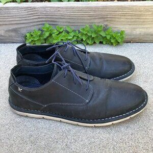 FOUR BROTHERS Leather Casual Shoes Men's 11.5 Navy Lace Up Dress Sneakers​